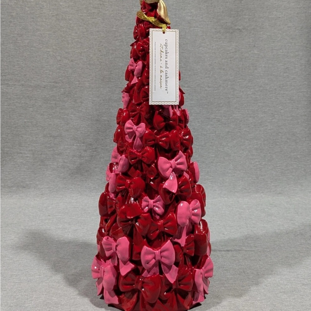 Cupcakes & Cashmere Red and Pink Bow Christmas Tree 16" Holiday Viral NEW - Picture 2 of 5